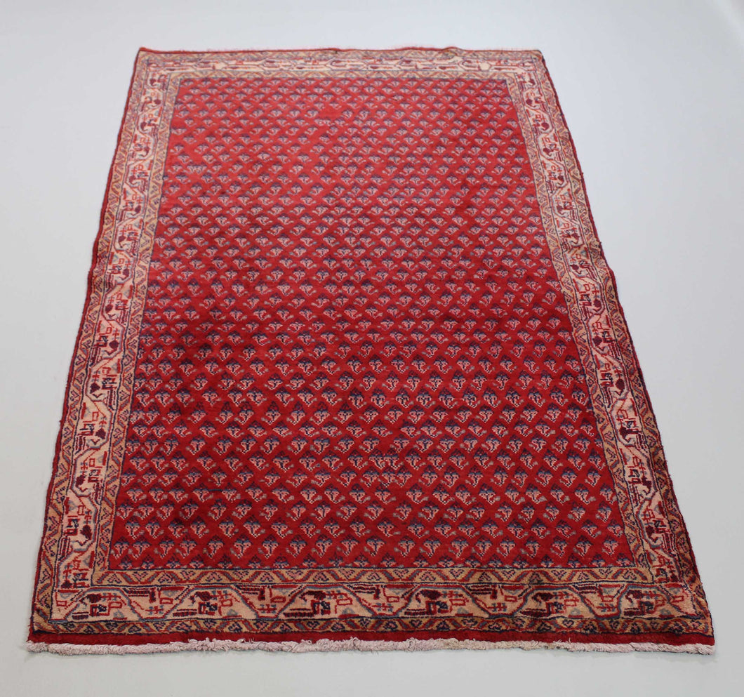Handmade Antique, Vintage oriental Persian  Arak rug - 245 X 130 cm