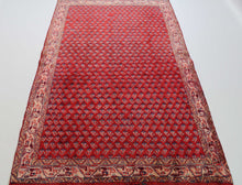 Load image into Gallery viewer, Handmade Antique, Vintage oriental Persian  Arak rug - 245 X 130 cm
