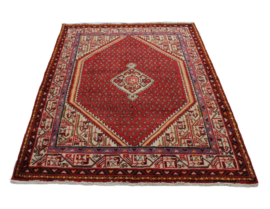 Handmade Antique, Vintage oriental Persian  Arak rug - 206 X 135 cm