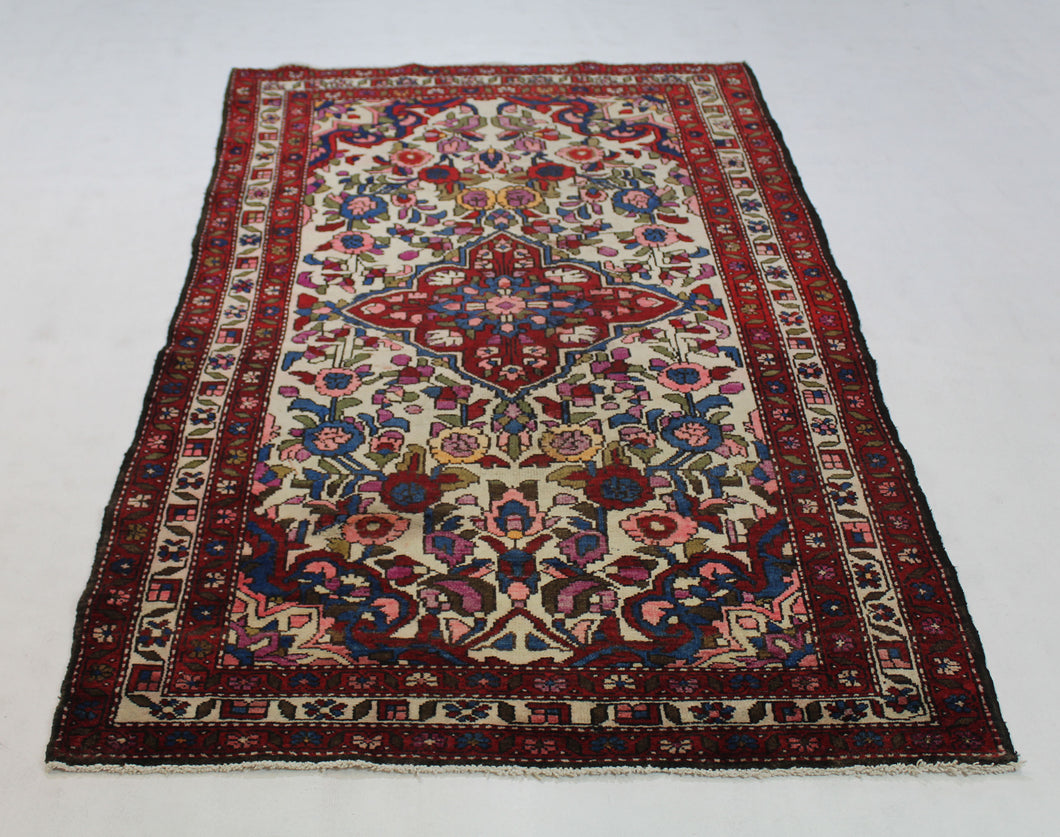 Handmade Antique, Vintage oriental Persian Malayer rug - 190 X 110 cm