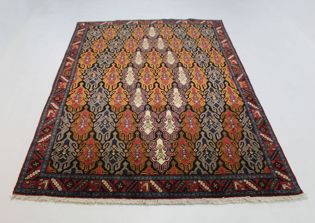 Handmade Antique, Vintage oriental Persian Afshar rug - 235 X 150 cm