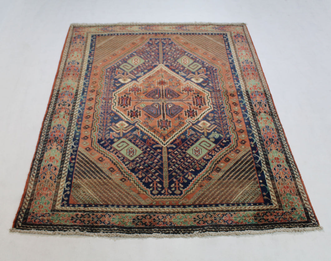 Handmade Antique, Vintage oriental Persian Afshar rug - 180 X 140 cm