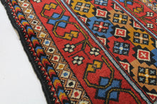 Load image into Gallery viewer, Handmade Antique, Vintage oriental Persian Songol rug - 100 X 63 cm
