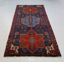 Load image into Gallery viewer, Handmade Antique, Vintage oriental Persian Vis rug - 300 X 115 cm
