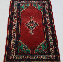 Load image into Gallery viewer, Handmade Antique, Vintage oriental Persian Sharbaf rug - 105 X 61 cm
