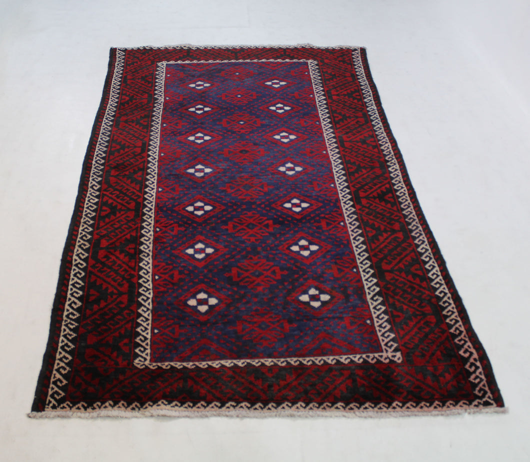 Handmade Antique, Vintage oriental Persian Baluch rug - 265 X 140 cm