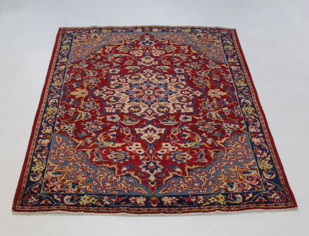 Handmade Antique, Vintage oriental Persian Najafabad rug - 192 X 142 cm