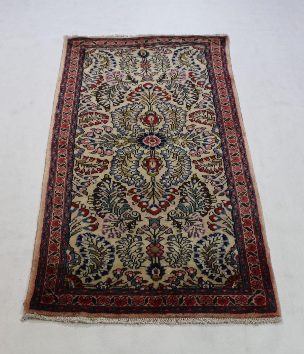 Handmade Antique, Vintage oriental Persian Mahal rug - 152 X 77 cm