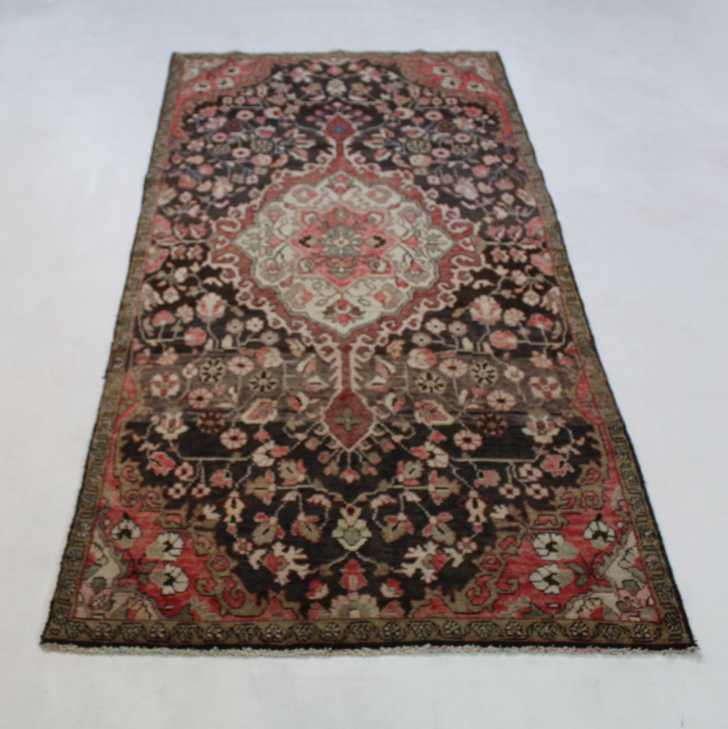 Handmade Antique, Vintage oriental Persian Malayer rug - 250 X 115 cm