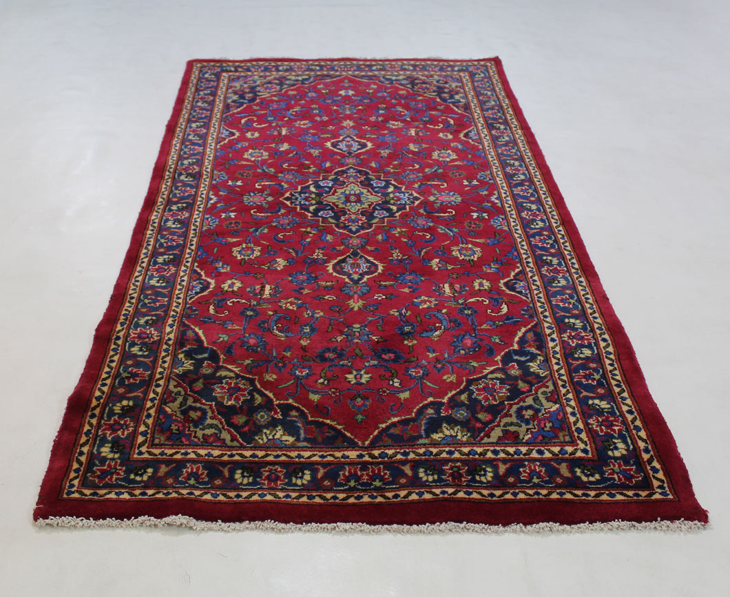 Handmade Antique, Vintage oriental Persian  Kashmar rug - 210 X 100 cm