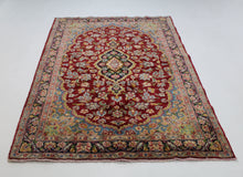 Load image into Gallery viewer, Handmade Antique, Vintage oriental Persian Kashan rug - 198 X 120 cm
