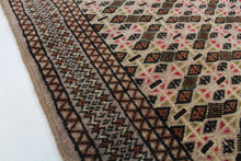 Load image into Gallery viewer, Handmade Antique, Vintage oriental Persian Turkaman rug - 245 X 85 cm
