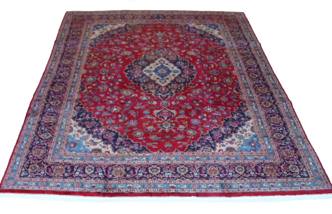 Handmade Antique, Vintage oriental Persian Mashad rug - 380 X 295 cm