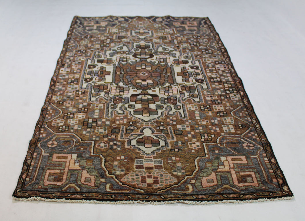 Handmade Antique, Vintage oriental Persian  Bakhtiar rug - 220 X 128 cm