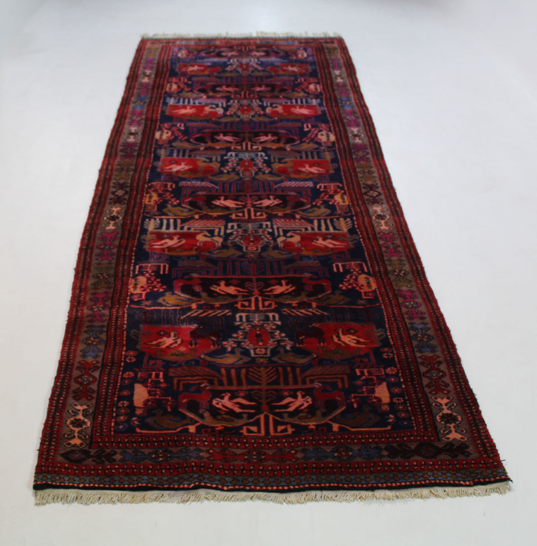 Handmade Antique, Vintage oriental Persian Mahal rug - 225 X 120 cm