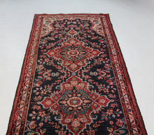 Load image into Gallery viewer, Handmade Antique, Vintage oriental Persian Hamedan rug - 390 X 105 cm
