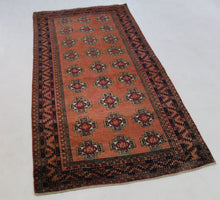 Load image into Gallery viewer, Handmade Antique, Vintage oriental Persian  Baluch rug - 200 X 102 cm
