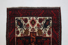 Load image into Gallery viewer, Handmade Antique, Vintage oriental Persian  Baluch rug - 178 X 100 cm
