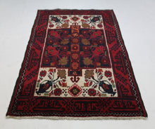 Load image into Gallery viewer, Handmade Antique, Vintage oriental Persian  Baluch rug - 178 X 100 cm
