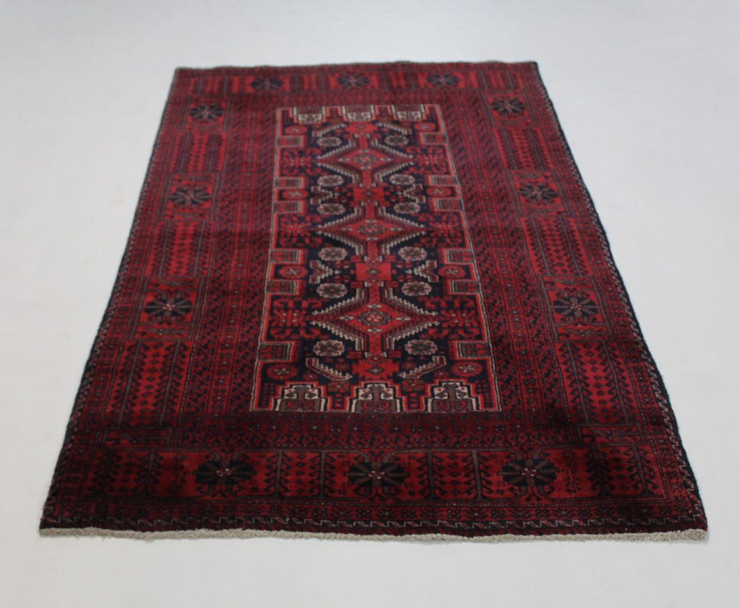 Handmade Antique, Vintage oriental Persian Balouch rug - 158 X 95 cm
