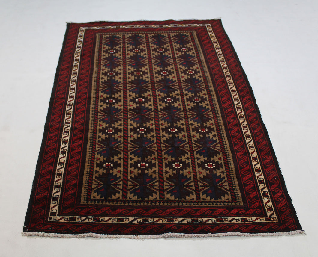 Handmade Antique, Vintage oriental Persian  Baluch rug - 183 X 95 cm