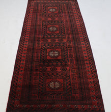 Load image into Gallery viewer, Handmade Antique, Vintage oriental Persian Baluch rug - 200 X 77 cm

