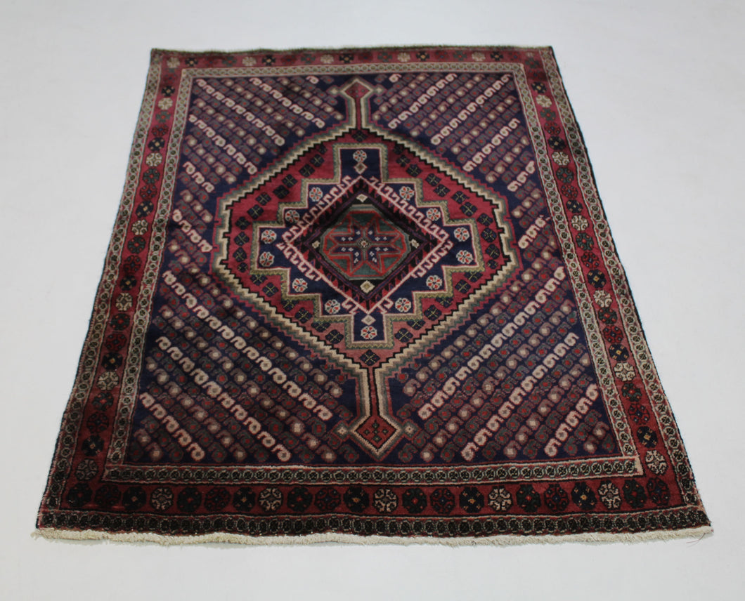Handmade Antique, Vintage oriental Persian Hamedan rug - 120 X 90 cm