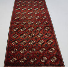 Load image into Gallery viewer, Handmade Antique, Vintage oriental Persian Baluch rug - 245 X 96 cm
