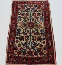 Load image into Gallery viewer, Handmade Antique, Vintage oriental Persian Sarokh rug -85 X 50 cm
