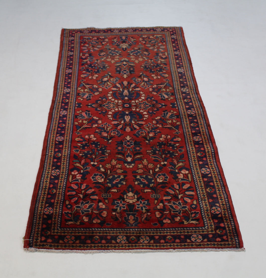 Handmade Antique, Vintage oriental Persian Arak rug - 190 X 75 cm