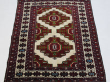 Load image into Gallery viewer, Handmade Antique, Vintage oriental Persian Baluch rug - 115 X 100 cm
