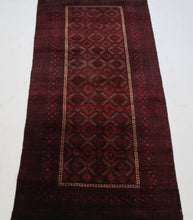 Load image into Gallery viewer, Handmade Antique, Vintage oriental Persian  Baluch rug - 173 X 86 cm
