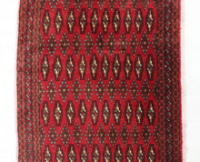 Load image into Gallery viewer, Handmade Antique, Vintage oriental Persian Turkaman rug - 130 X 65 cm

