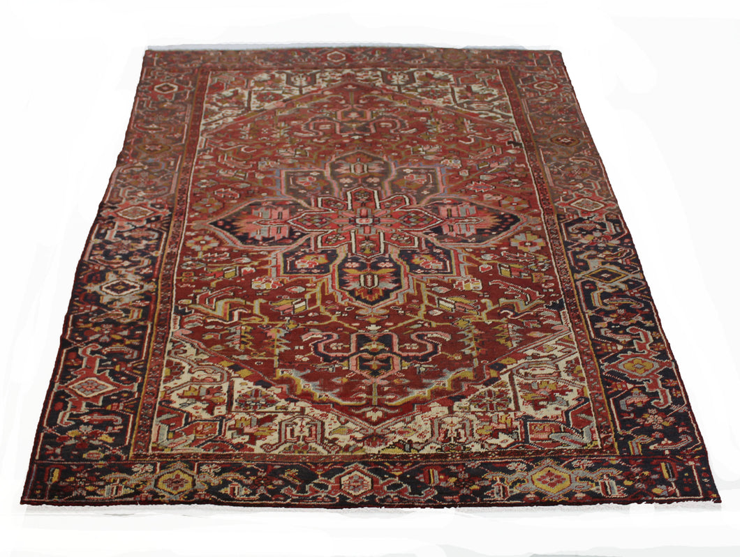 Handmade Antique, Vintage oriental Persian Vis rug - 268 X 168 cm