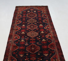 Load image into Gallery viewer, Handmade Antique, Vintage oriental Persian Hamedan rug - 290 X 95 cm
