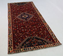 Load image into Gallery viewer, Handmade Antique, Vintage oriental Persian Qashqai rug - 273 X 110 cm
