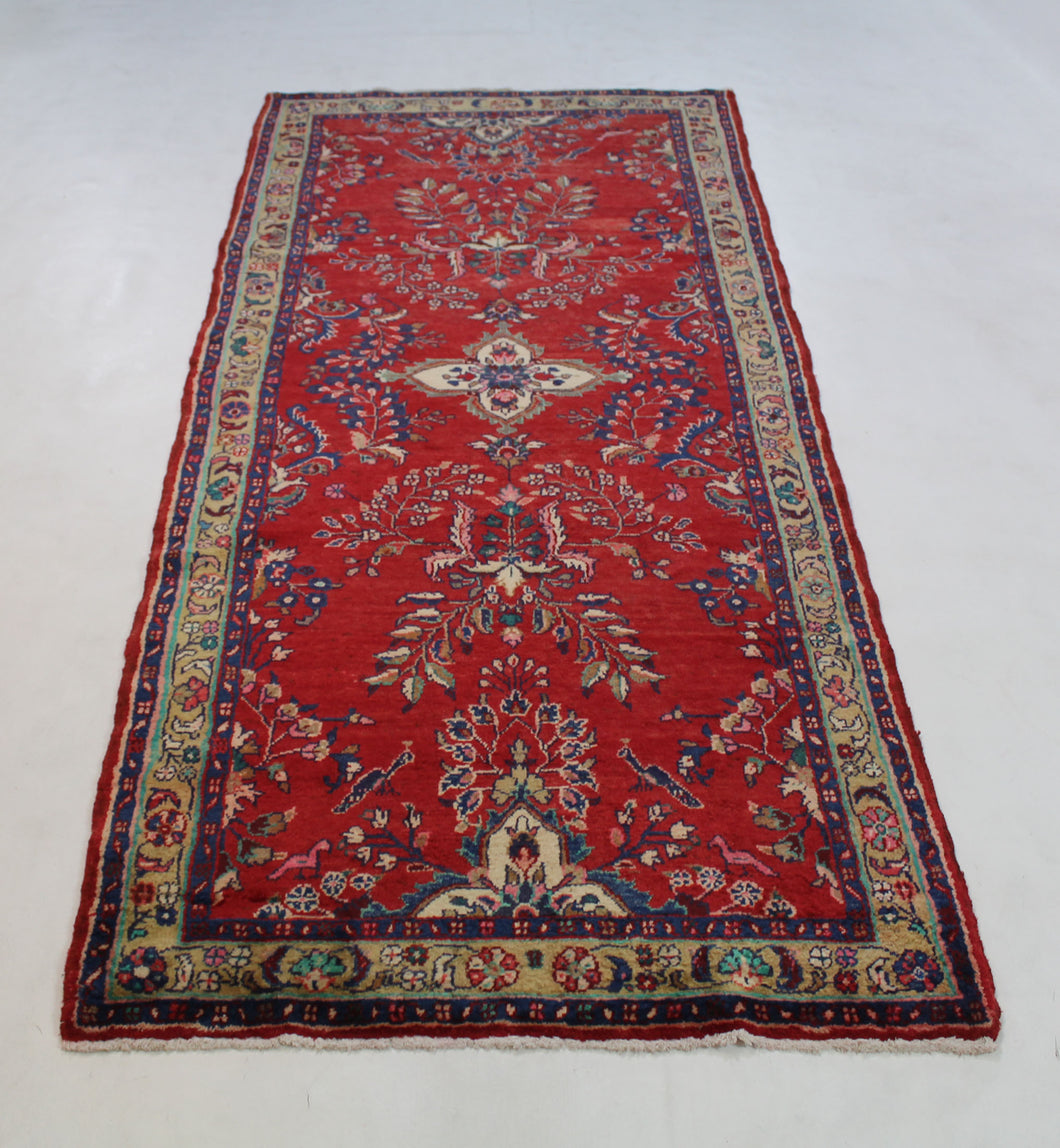 Handmade Antique, Vintage oriental Persian Mosel rug - 265 X 110 cm