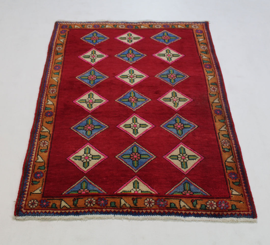 Handmade Antique, Vintage oriental Persian Tabriz rug - 143 X 102 cm