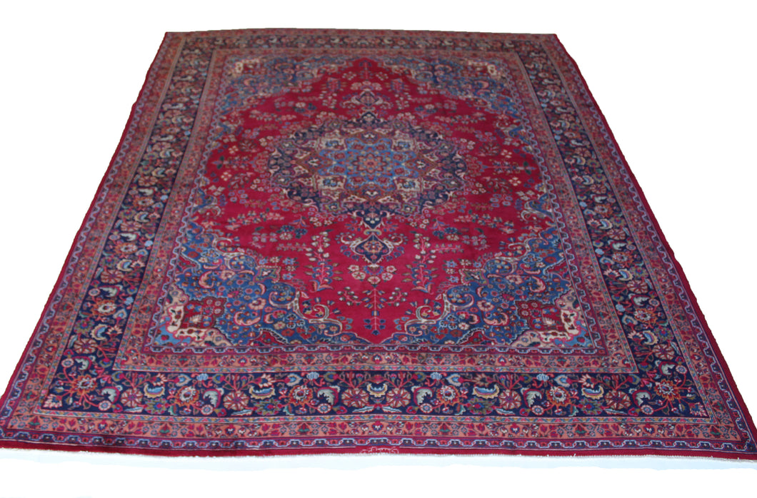 Handmade Antique, Vintage oriental Persian Sabzavar rug - 380 X 300 cm