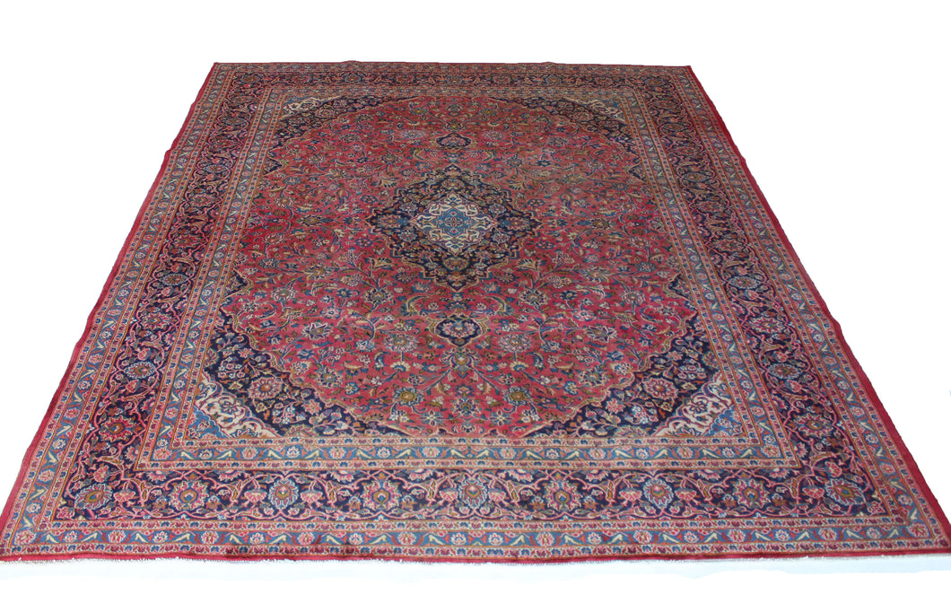 Handmade Antique, Vintage oriental Persian Mashad rug - 380 X 300 cm
