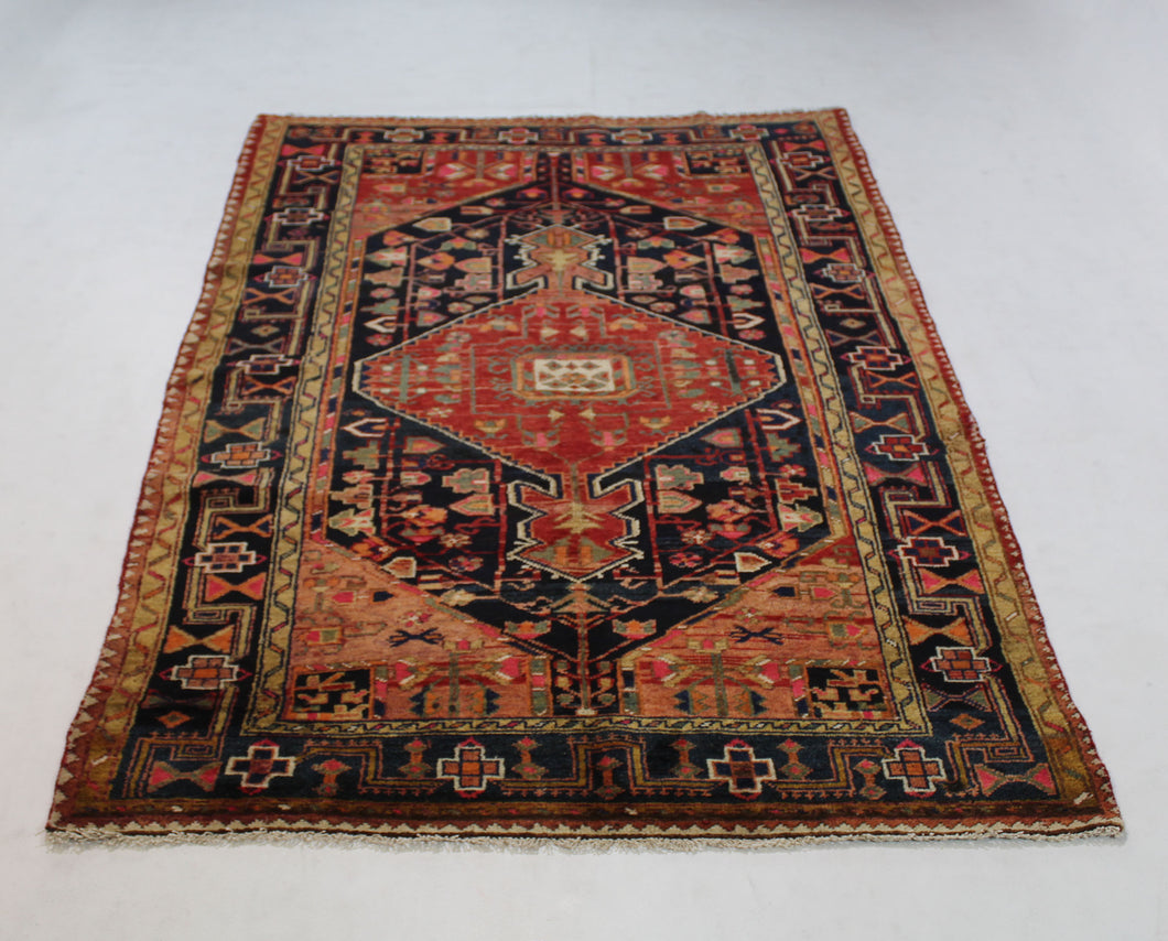 Handmade Antique, Vintage oriental Persian Lori rug - 246 X 145 cm