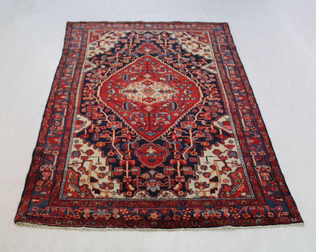 Handmade Antique, Vintage oriental Persian Hamedan rug - 265 X 155 cm