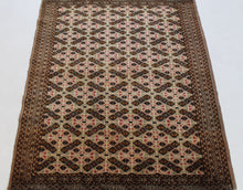 Load image into Gallery viewer, Handmade Antique, Vintage oriental Persian Turkaman rug - 134 X 108 cm
