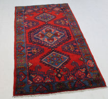 Load image into Gallery viewer, Handmade Antique, Vintage oriental Persian Vis  rug - 205 X 107 cm
