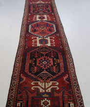 Load image into Gallery viewer, Handmade Antique, Vintage oriental Persian Heris rug - 415 X 85 cm
