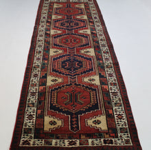 Load image into Gallery viewer, Handmade Antique, Vintage oriental Persian Sarab rug - 325 X 105 cm
