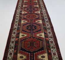 Load image into Gallery viewer, Handmade Antique, Vintage oriental Persian Sarab rug - 325 X 105 cm
