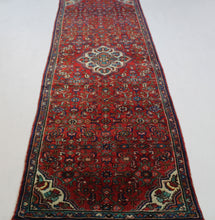 Load image into Gallery viewer, Handmade Antique, Vintage oriental Persian Hosinabad rug - 300 X 97 cm
