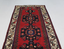 Load image into Gallery viewer, Handmade Antique, Vintage oriental Persian Mazlaghan  rug - 310 X 107 cm
