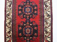 Load image into Gallery viewer, Handmade Antique, Vintage oriental Persian Mazlaghan  rug - 310 X 107 cm
